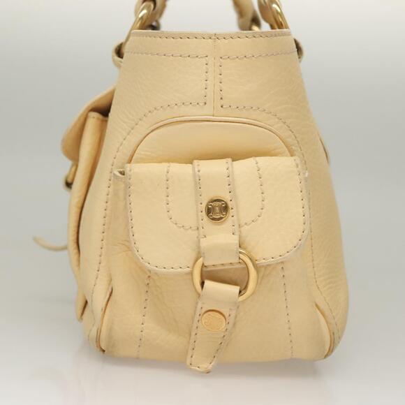 CELINE Boogie Hand Bag Leather Beige Gold - Picture 4 of 13